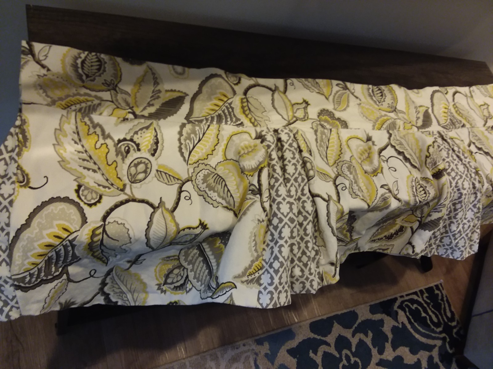 TWO (2) Waverly Becky Valances – Fantasy Fleur-Pumice 48″ x 18″ ea valence 12135