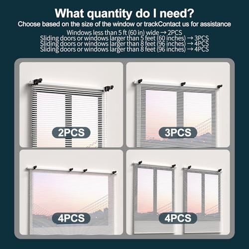 Inside Mount Curtain Rod Bracket for Blinds, No Drill Blind Adapter, White-2PCS