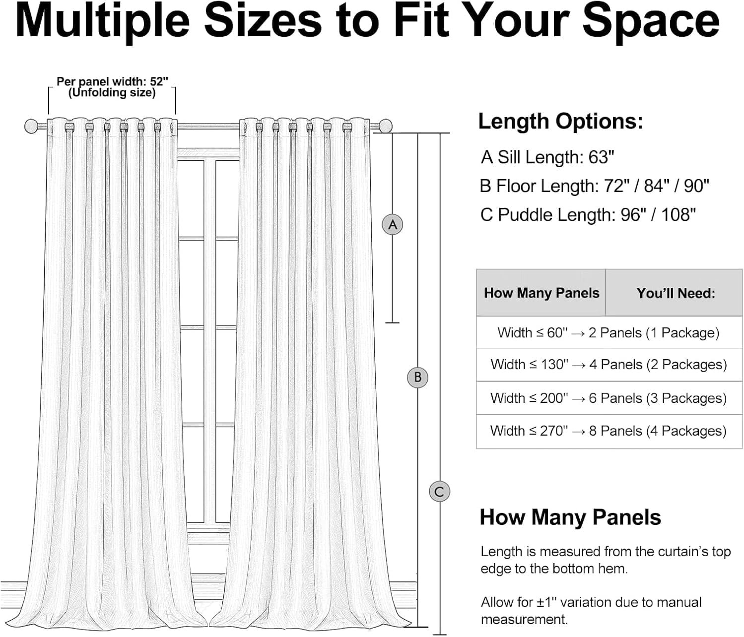 Linen Blackout Curtains 96 Inch Long, Boho Farmhouse Ivory Birch Viral Drapes Pi