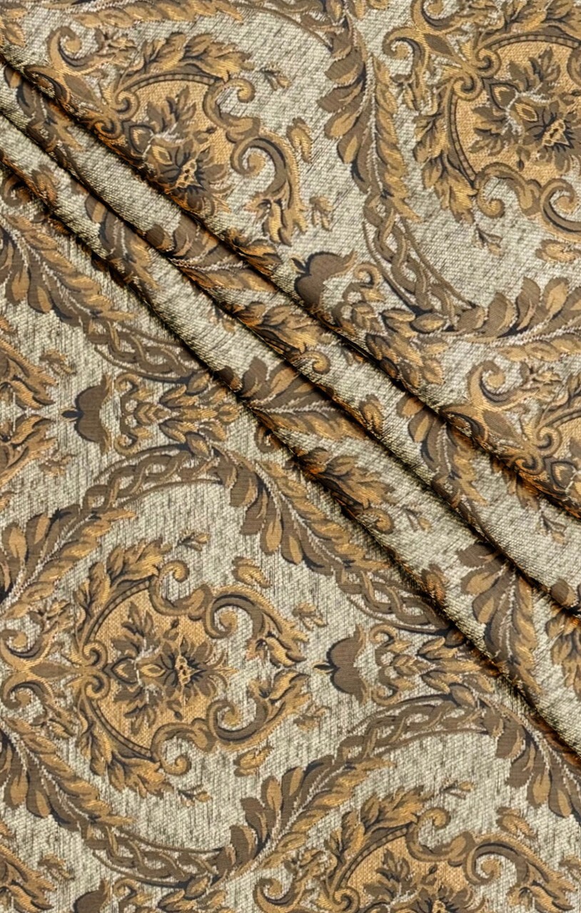 Chenille Drapery Panel – Beige- Rayon/Polyester- 60″ Inches W x 96″ H-J2