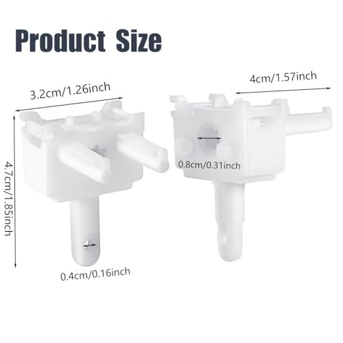 2 Pcs Vertical Blind Replacement Parts Wand Control White