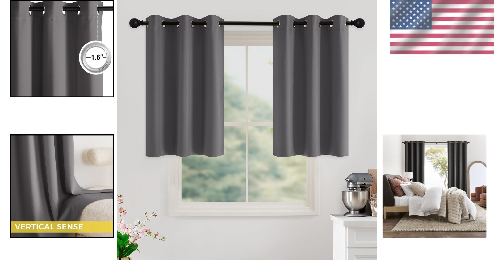 Contemporary Grey Blackout Drapes – 36