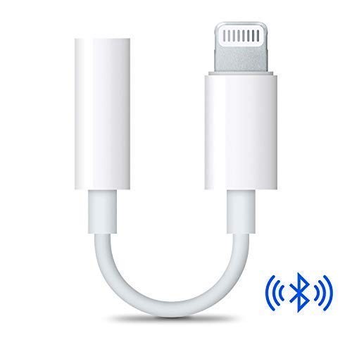 Bluetooth Headphone Adapter to 3.5 mm Audio Jack Earphone Cord for iPhone X 8 7