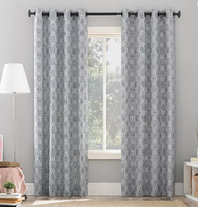 Sun Zero Delfina 100% Blackout Grommet Top Single Curtain 50in x 84in