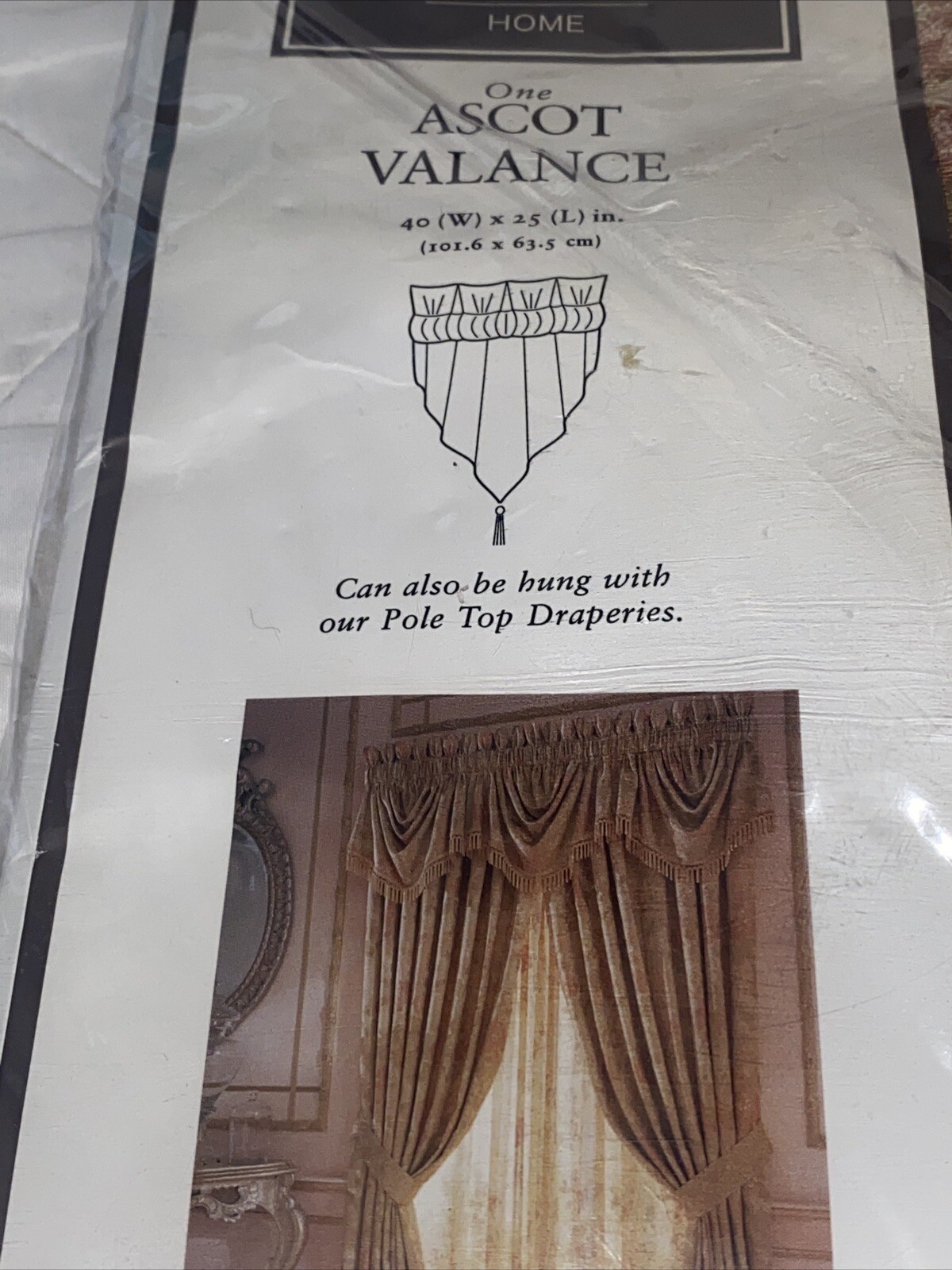 Croscill Classics Home Ascot Valance 40″x25″ Style No. 3433 Nice Champagne Used