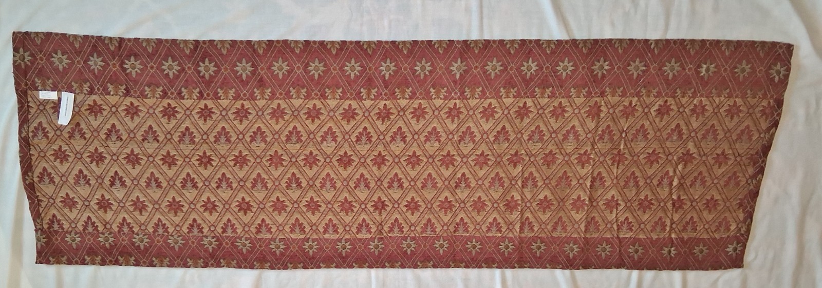 Jacquard Tapestry Brown Beige Rust Design Valance 63″ x 20″ Unlined