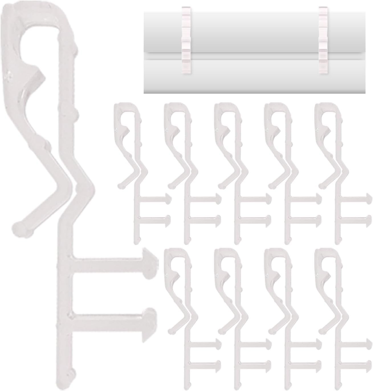 Versatile 10-Pack Clear Valance Clips – 2-Inch Plastic Brackets for Every Home