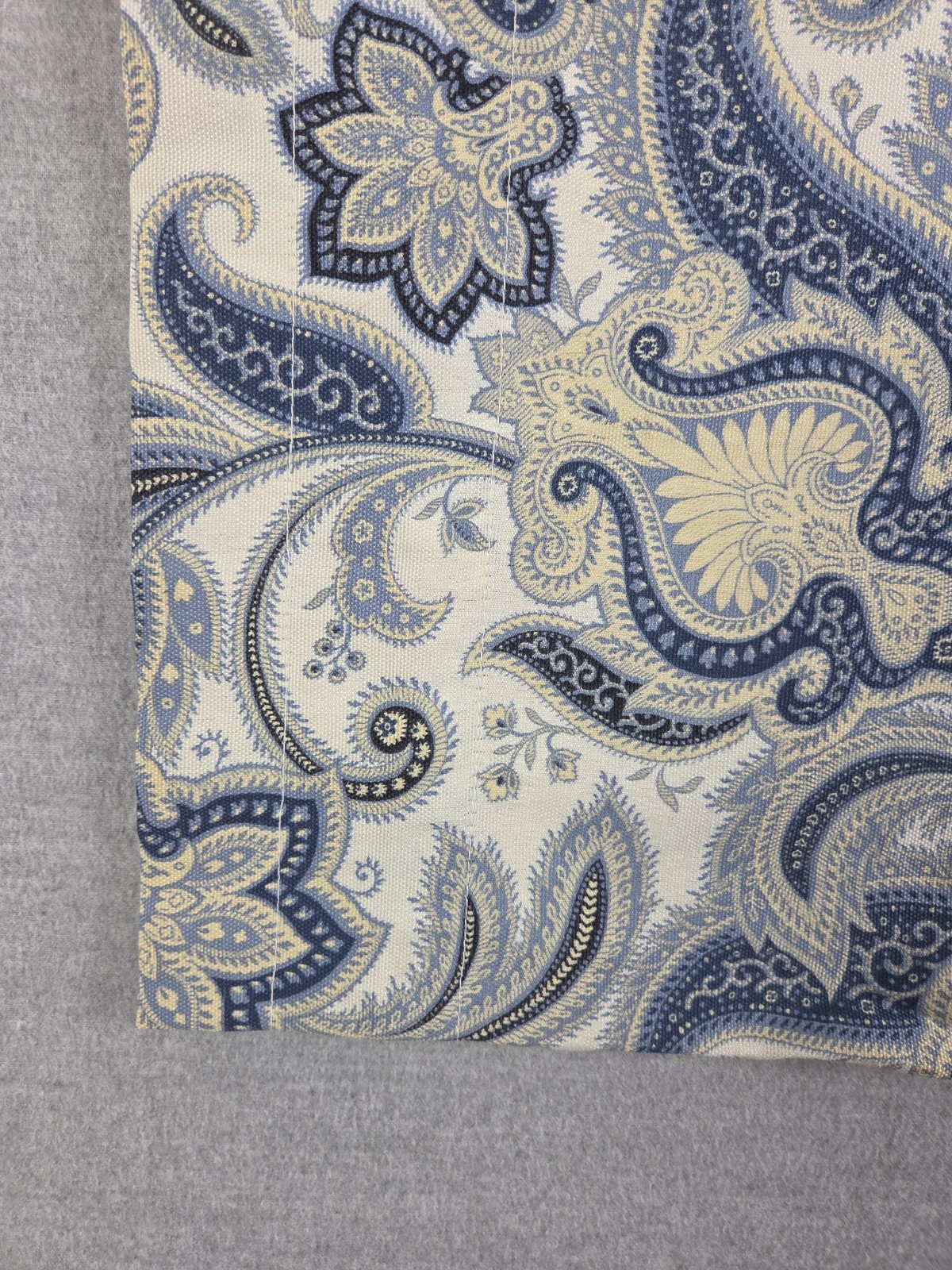 Waverly Traditions Window Valance Swag Curtain 52×24 Blue Paisley Tassel Edge