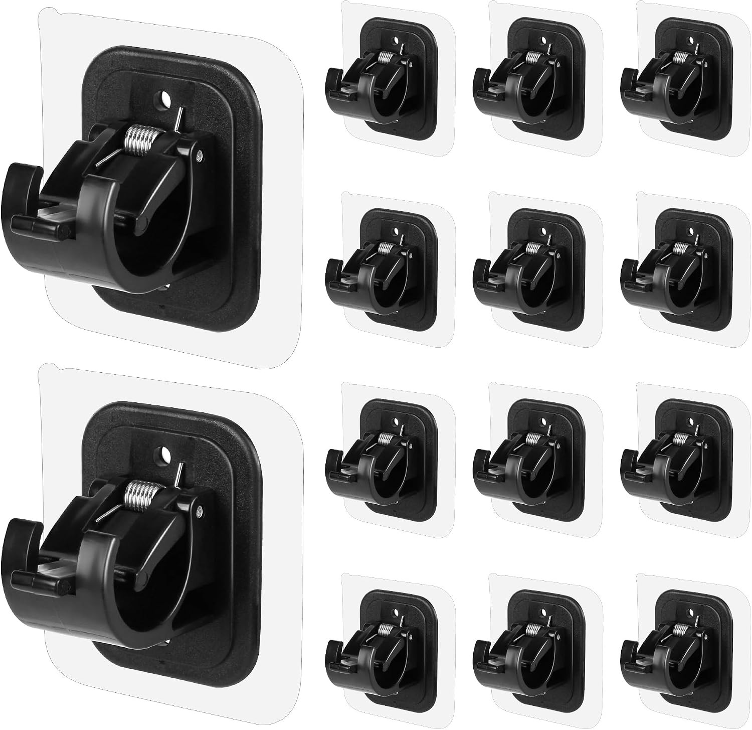 14PCS No Drill Curtain Rod Brackets No Drilling Self Adhesive Curtain Rod Holder