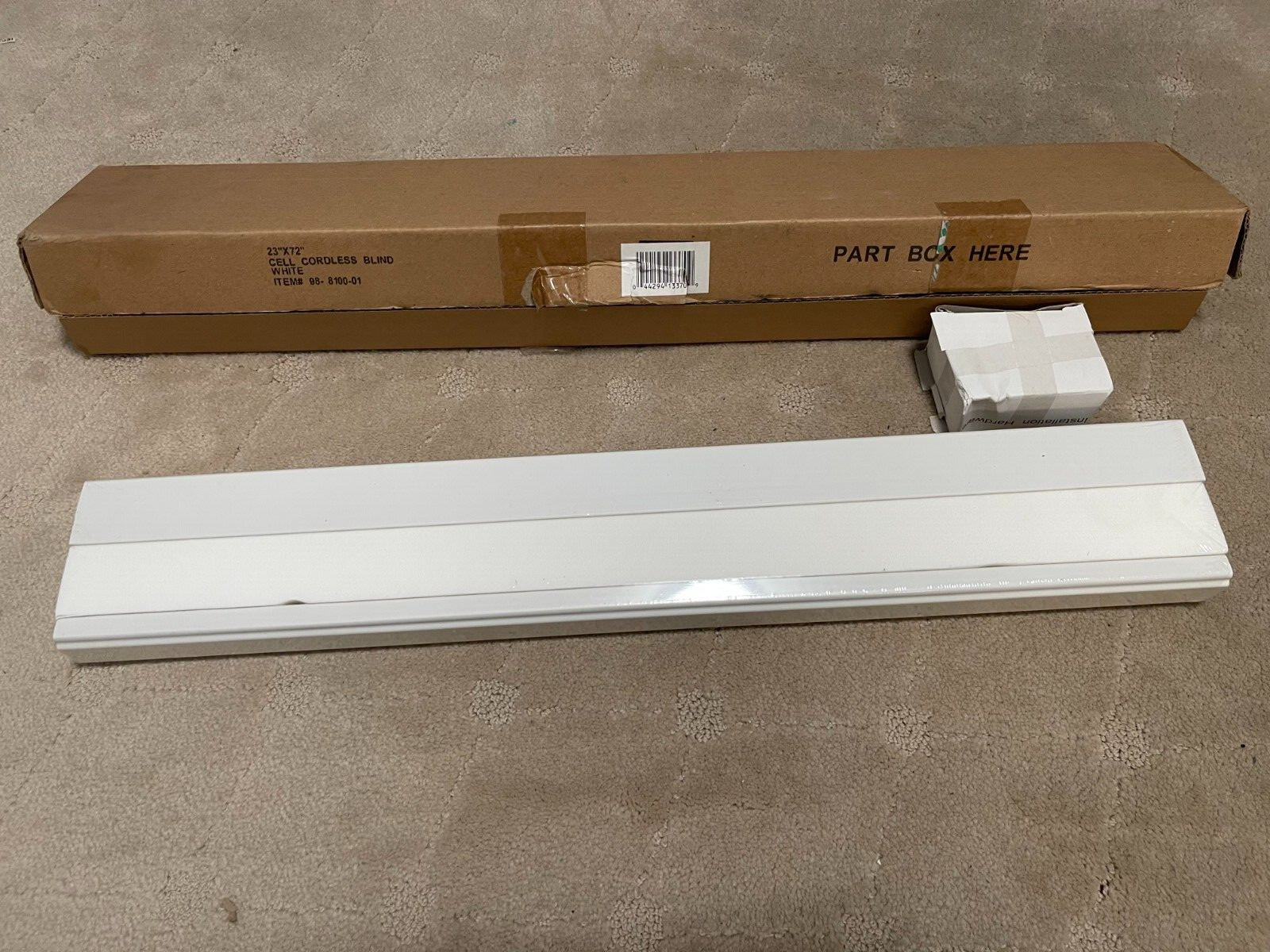 Cell Cordless Blind in White 23” W x 72″L # 98-8100-01