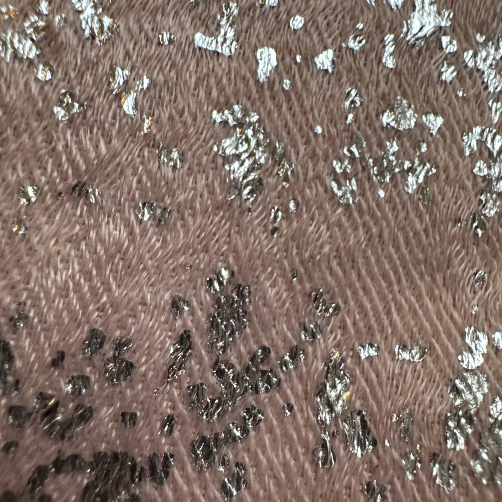 Blackout Curtains, Metal Gromets, Blush With Silver pattern. Set of 2 Panels.