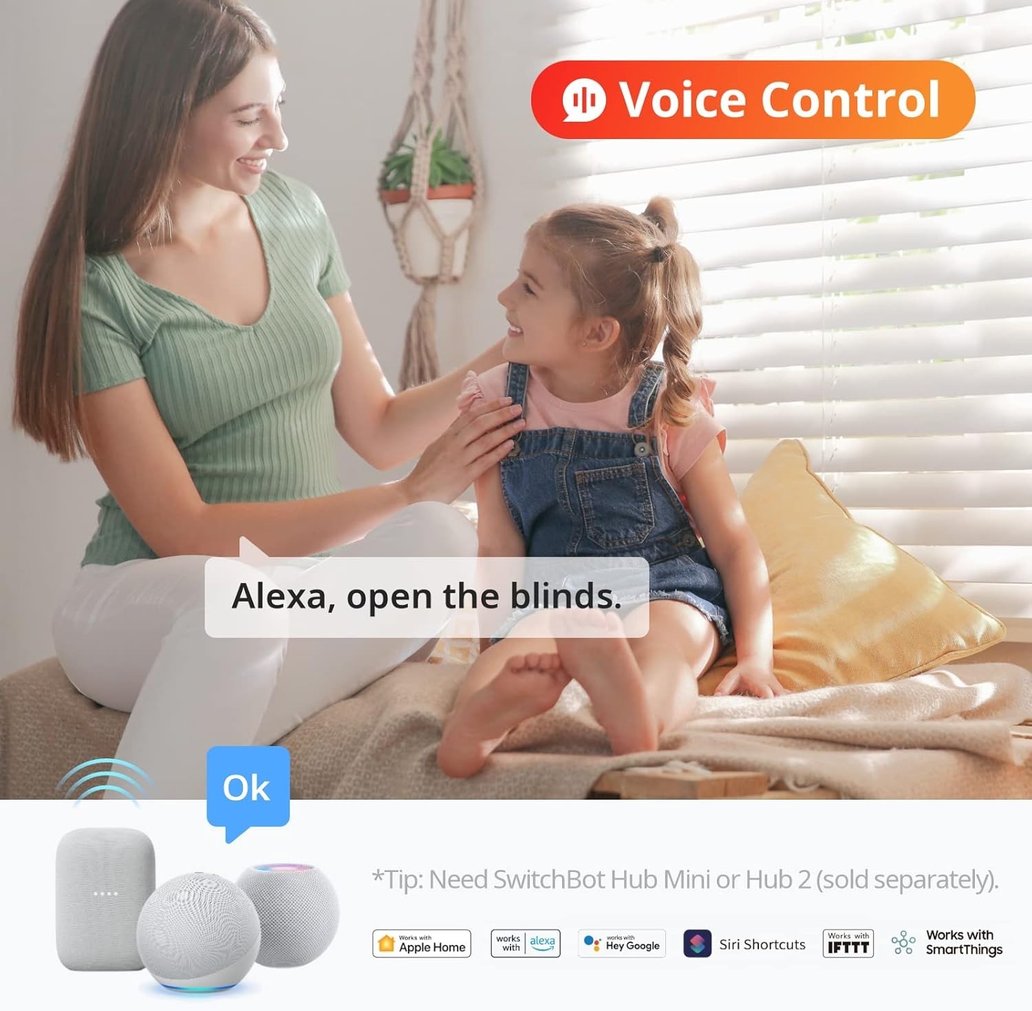 Smart Motorized Blinds with Bluetooth Control & Solar Power – 49x29mm Dimensions