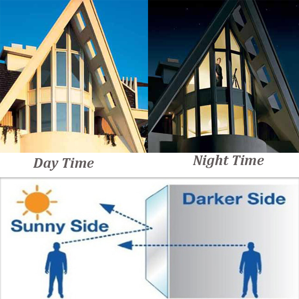One Way Mirror Privacy Reflection Window Tint Film STOP HEAT! Energy Saver 35%
