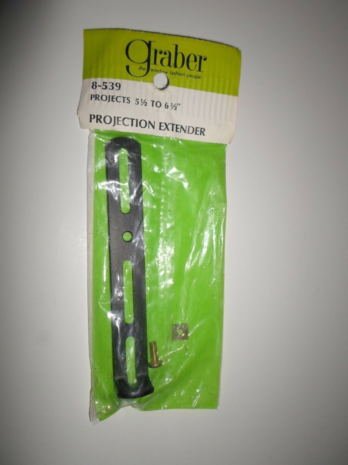 New Sealed ! Graber *Black* 5 1/2″ – 6 1/2″ Cafe Rod Projection Extender Curtain