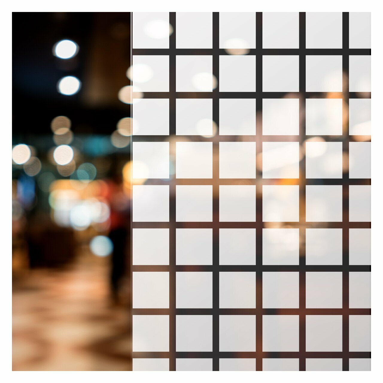 BDF BBL Window Film Bold Block Decorative (1 3/8 Inch White Squares)