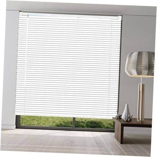 1″ Cordless Mini Blinds 45″ W x 48″ H, White Vinyl Blinds, 45″W x 48″H