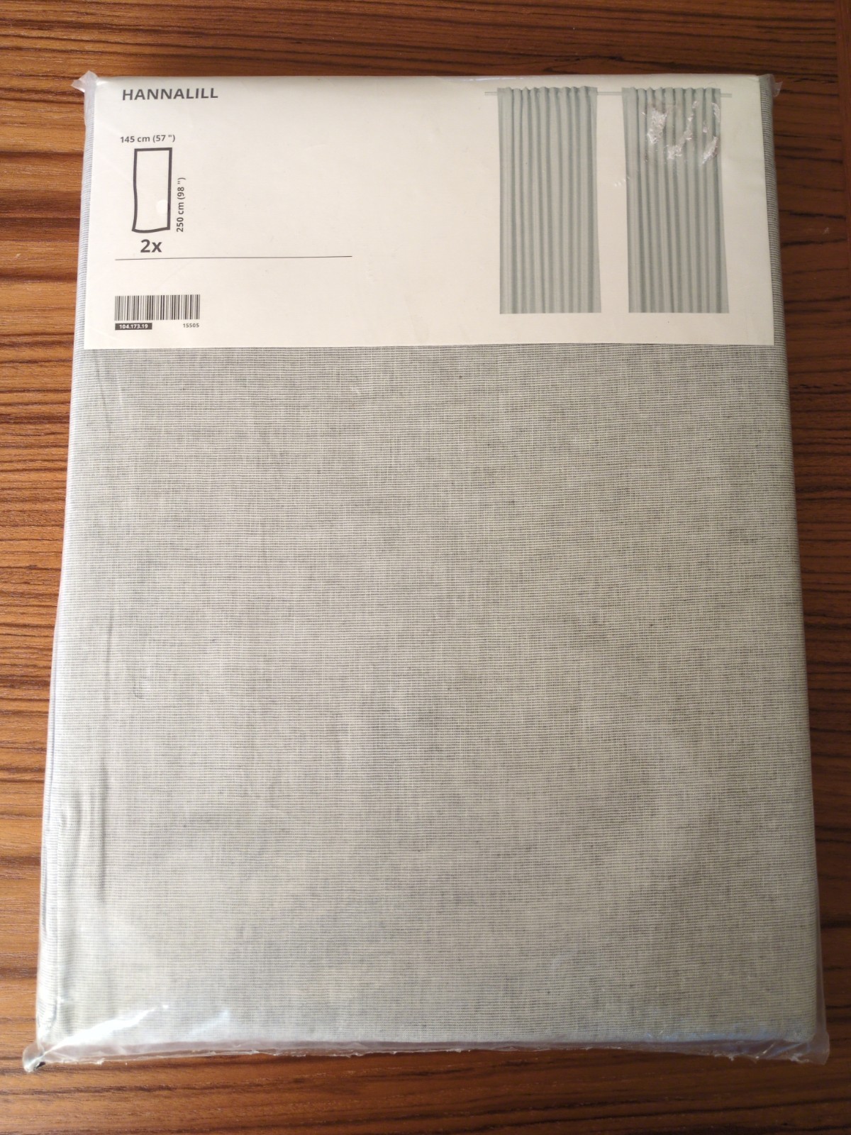 IKEA HANNALILL Curtain Panels 104.173.19 Light Gray 57″x98″ Each Panel