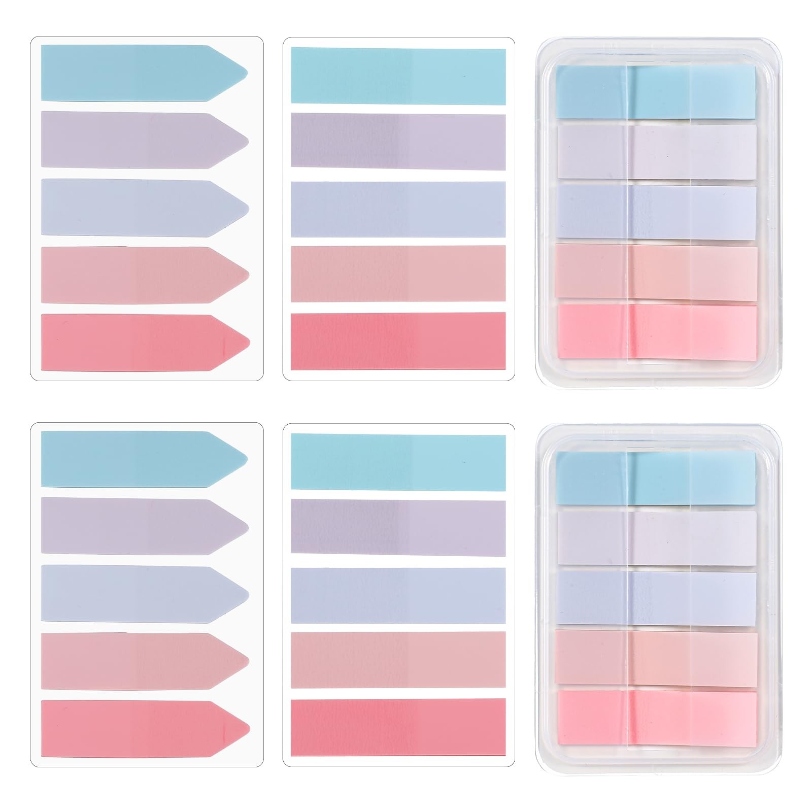 1.69 inches by 0.47 inches, Dark Pink, Light Purple, Blue-purple, Cyan
