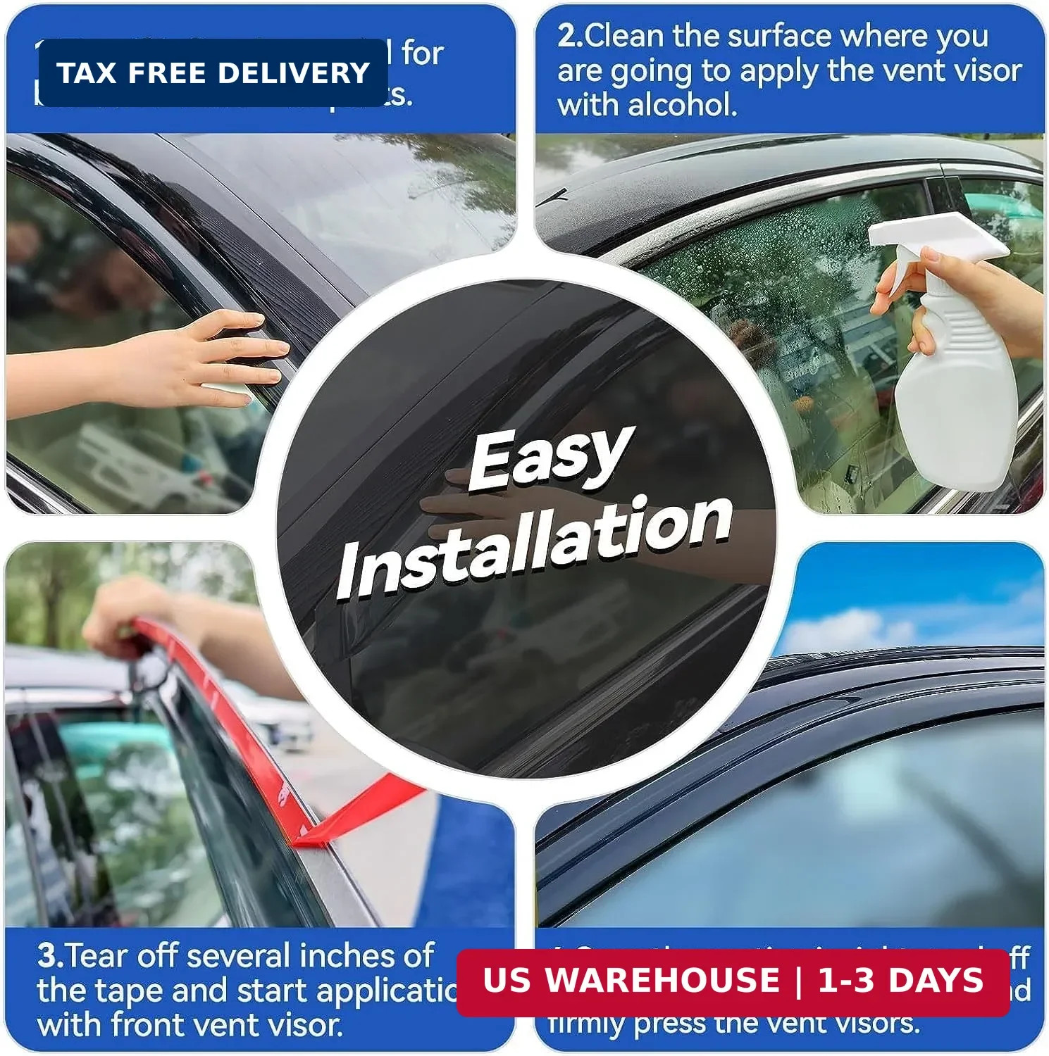 Window Visors Rain Guards Shield for 2021 2022 2023 2024 2025 2026 Kia Sorento,
