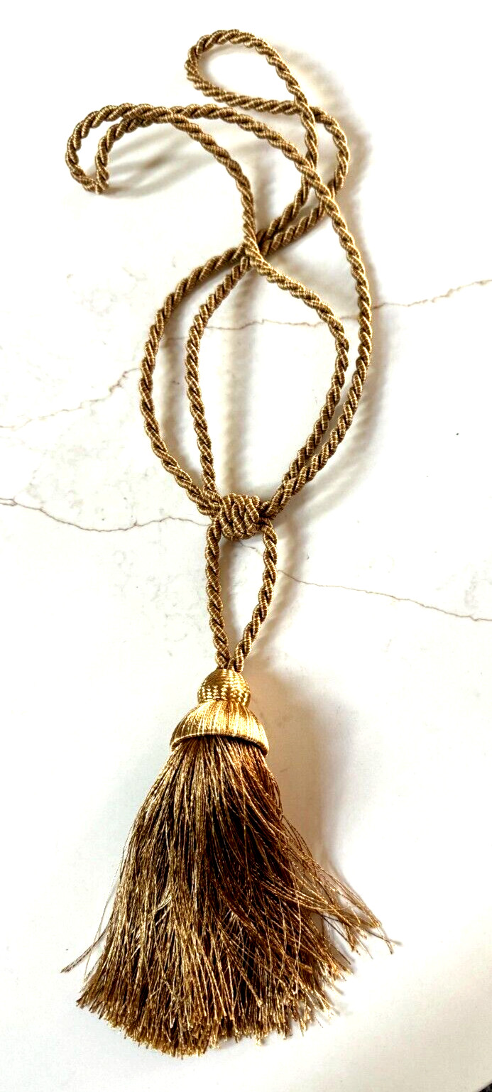 1 Curtain Tiebacks Tassel Drapery Tie-Back Rope Handmade Holdbacks Braided Decor