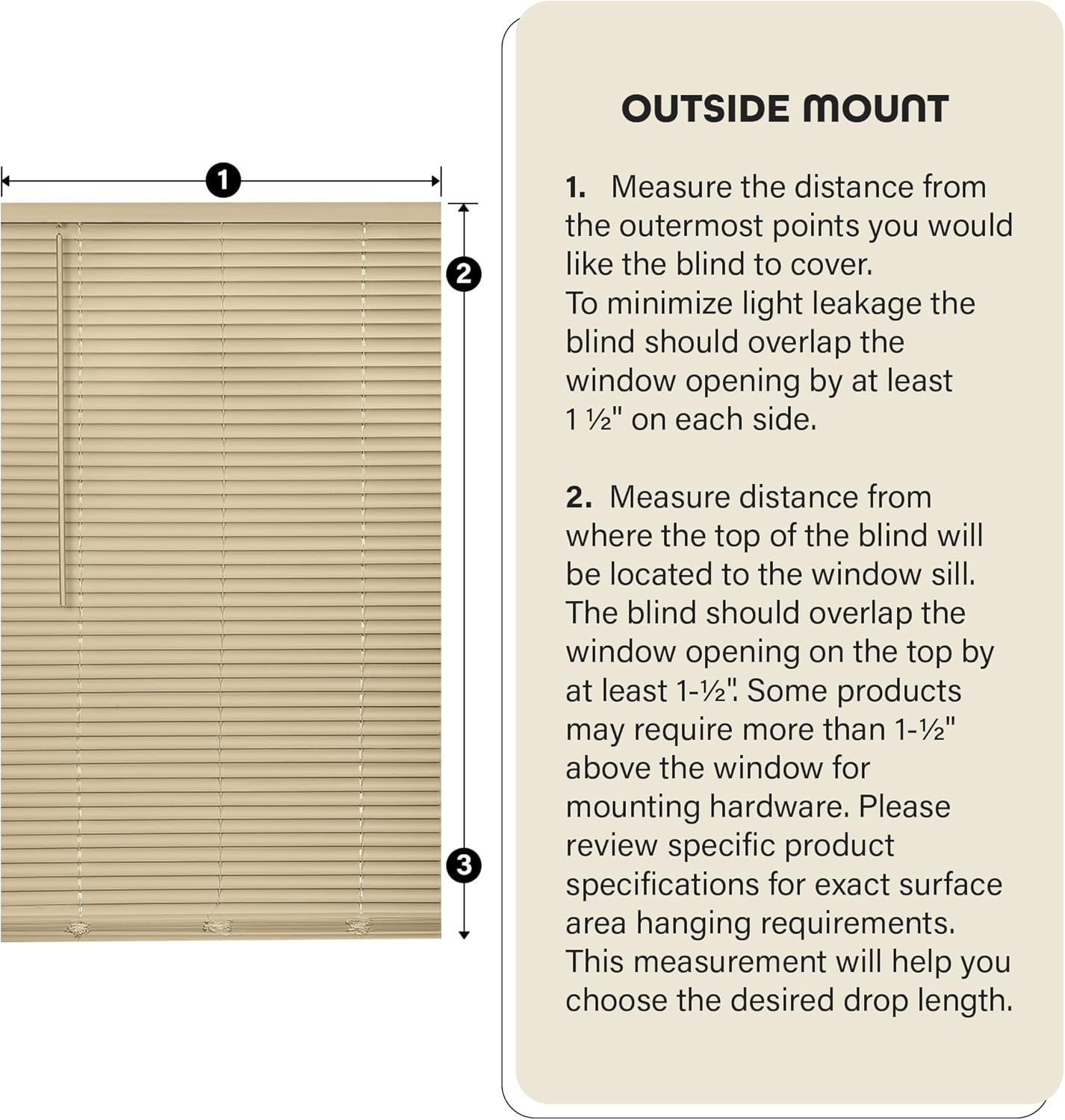 Cordless Room Darkening Mini Blind – 30 Inch Width, 64 Inch Length, 1″ Slat Size