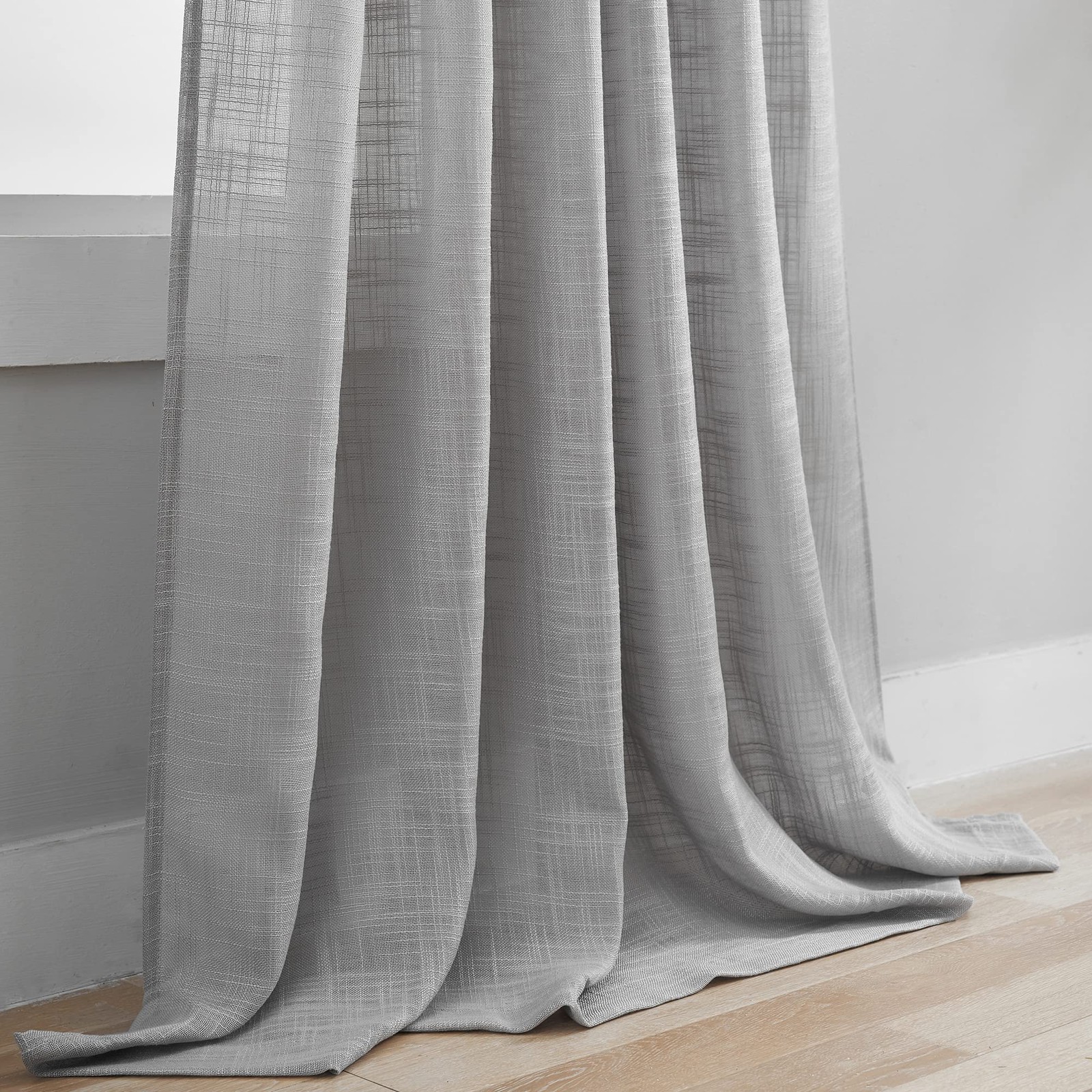 Sheer Curtains Tab Top Light Filtering Elegant Curtains & Drapes for Bedroom …