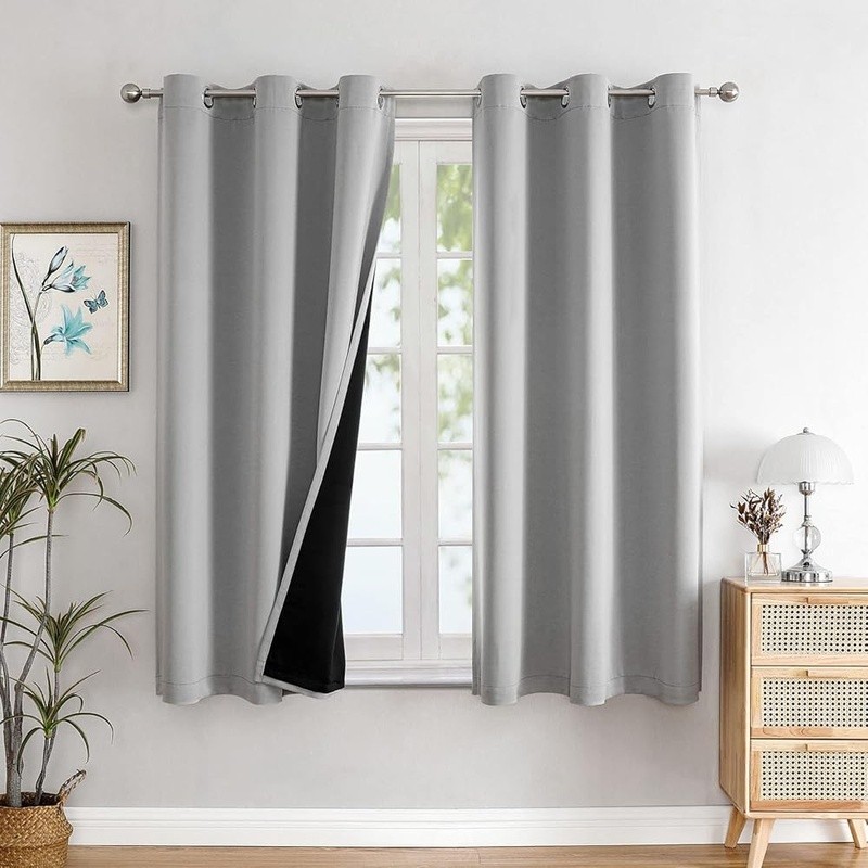 Blackout Curtains Noise Reducing Thermal Energy Efficient Drapes New