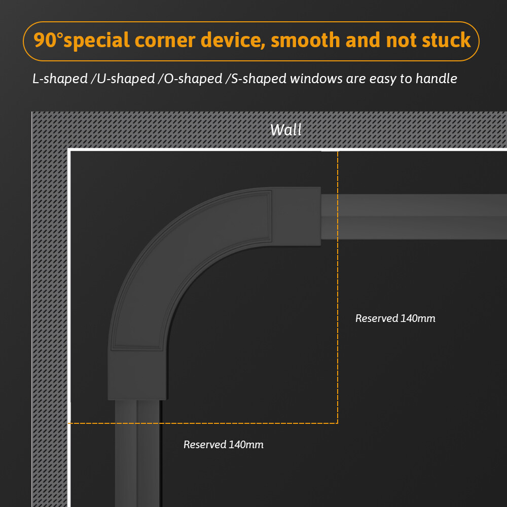 3M Heavy Duty Alloy Curtain Track Rail Set Ceiling or Wall Mounting Room Divider
