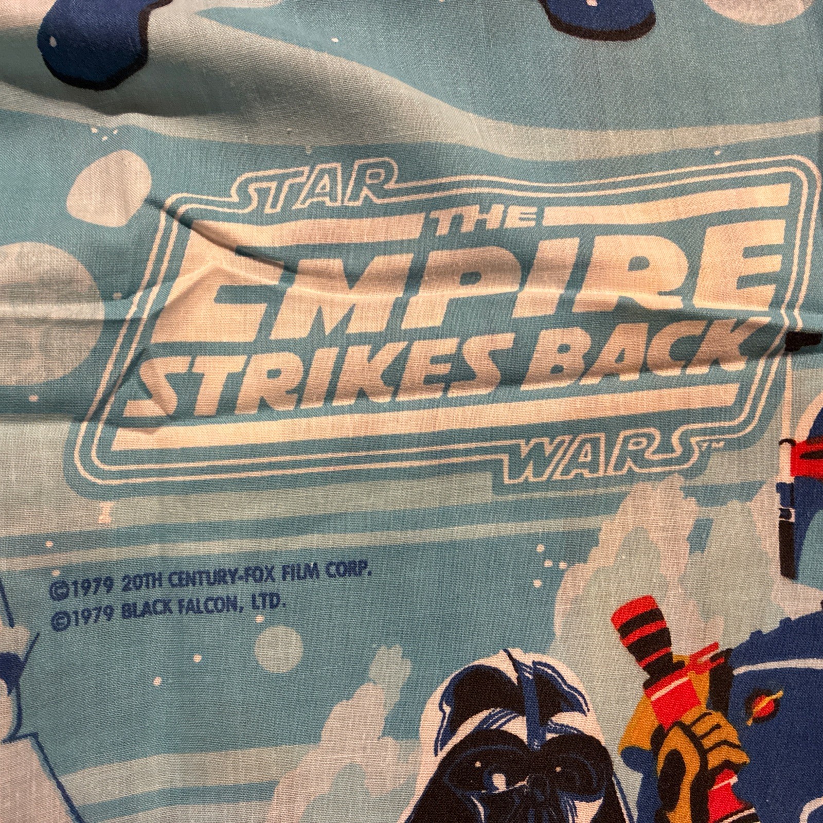 Star Wars EMPIRE STRIKES BACK Curtains 4 Panels 44”L x 32”w Ex Condition 1979