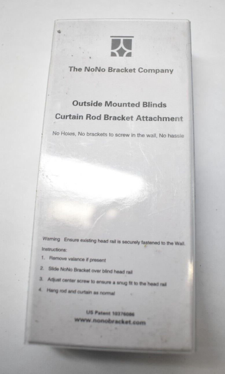 NoNo Bracket Co Outside Mounted Blinds Curtain Rod Bracket Attachment Pair