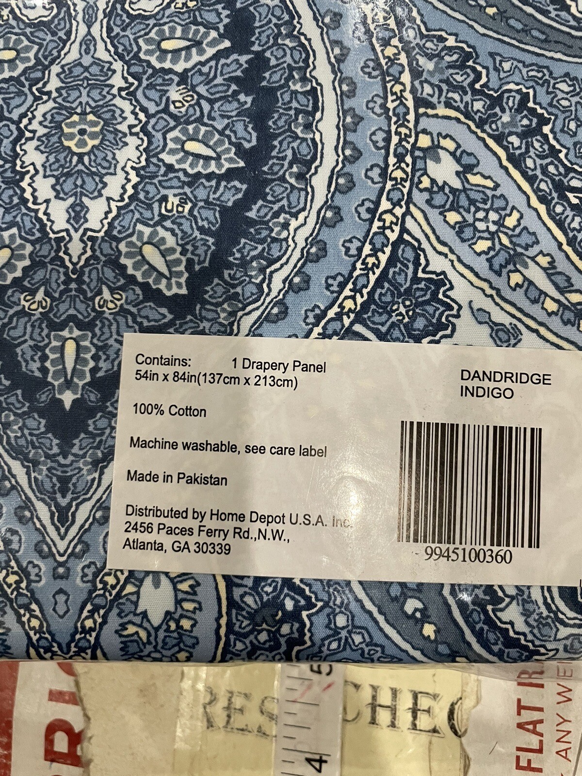 Home Decorators Collection Semi-Opaque Dandridge 84 in. L Cotton Drapery Panel