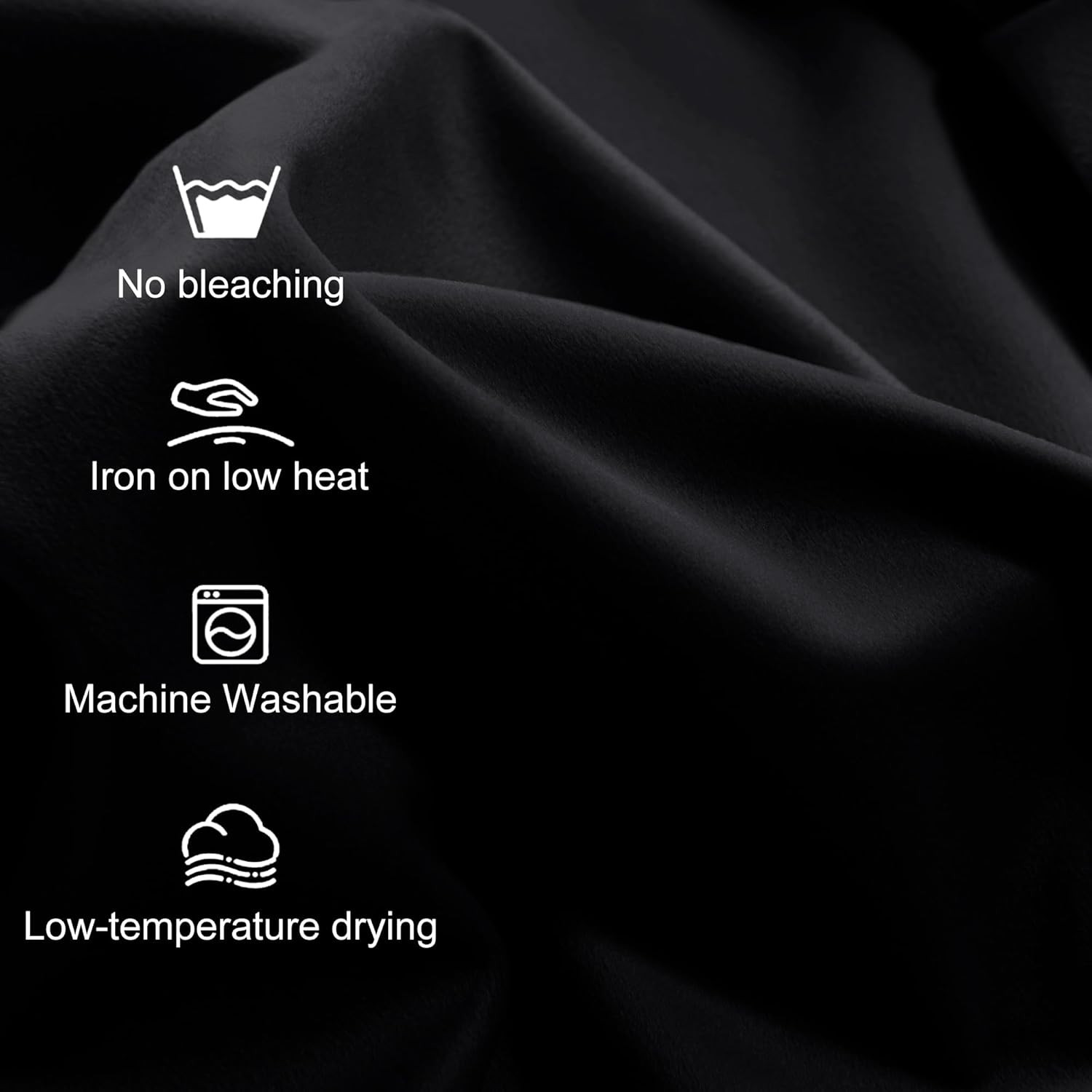 Black Valance for Windows – Kitchen, Living Room, Bedroom Curtains, Scalloped Wi