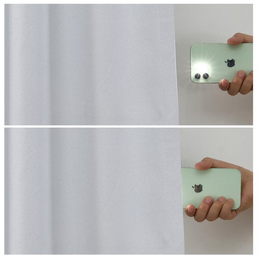 Solace Max-Blackout Solid Texture Window Curtain Panel – 52″ x 95″ –