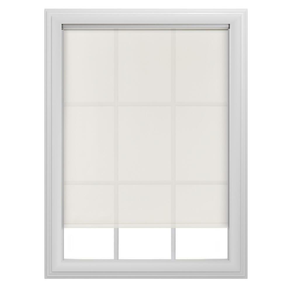 White Light Filtering 4 mil Vinyl Roller Shade 37-1/4″ W x 60″ L, Cordless Lift