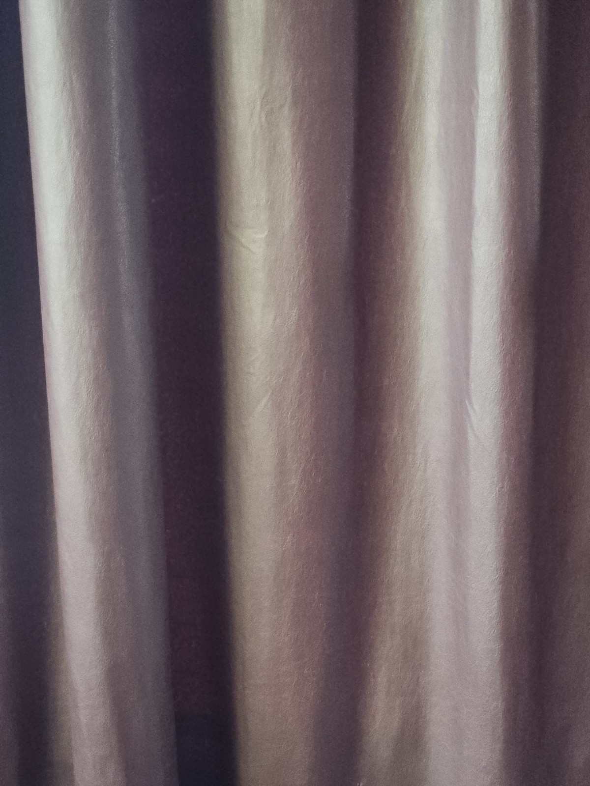 Burgandy Faux Leather Tab Top Curtain Panel Set, Opaque Modern Solid