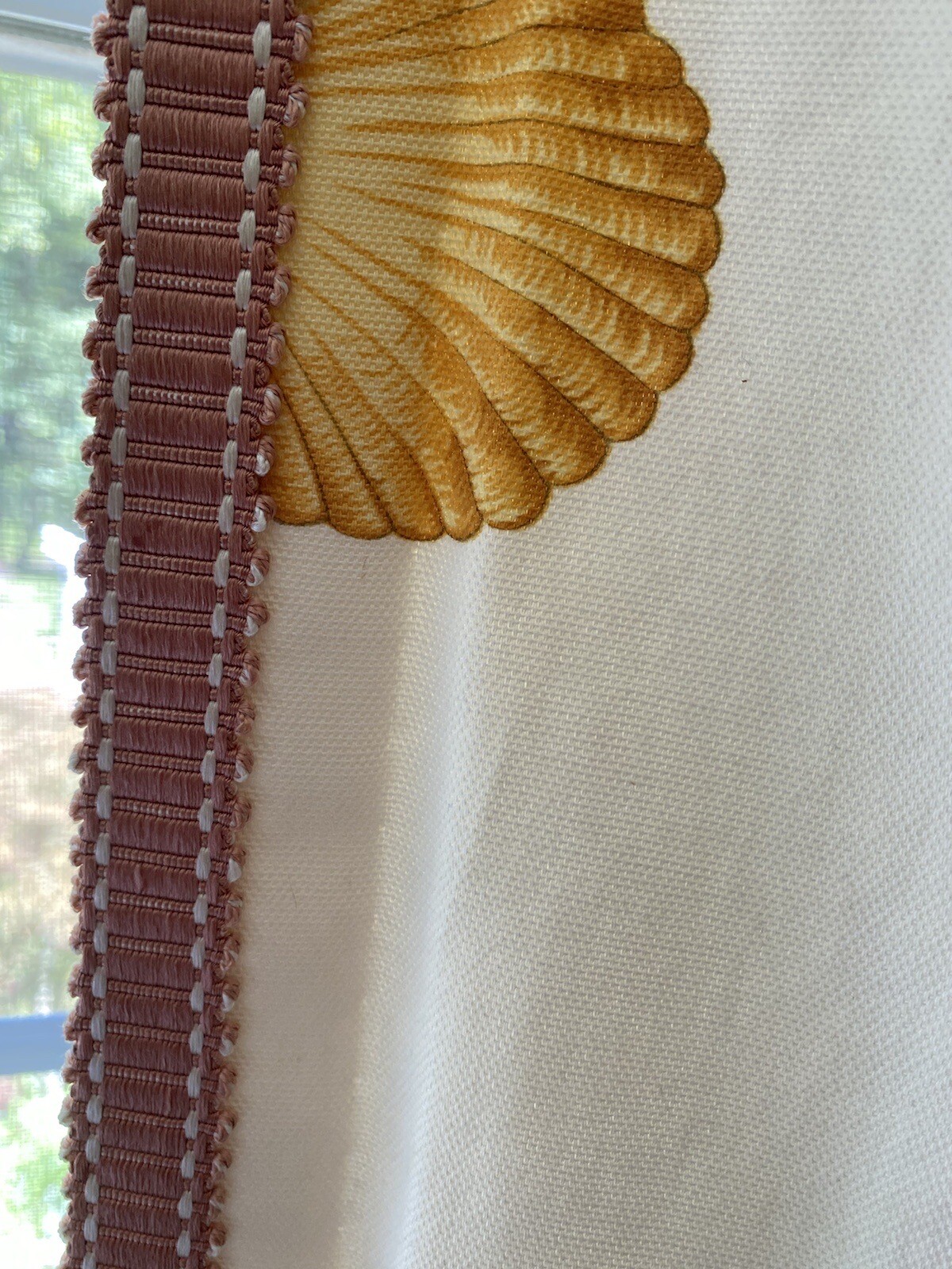 Stunning Shells Print Designer Custom Interlined Pinch Pleat Curtains 98×32 Each