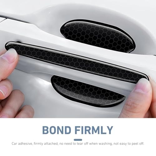 Car Door Bowl and Handle Protectors, Anti-scratch Waterproof Paint 8 PCS Black