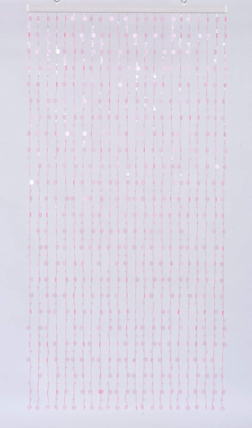 Pink Iridescent Bubble Beaded Curtains for Doorway & Party Decor 3ft x 6ft