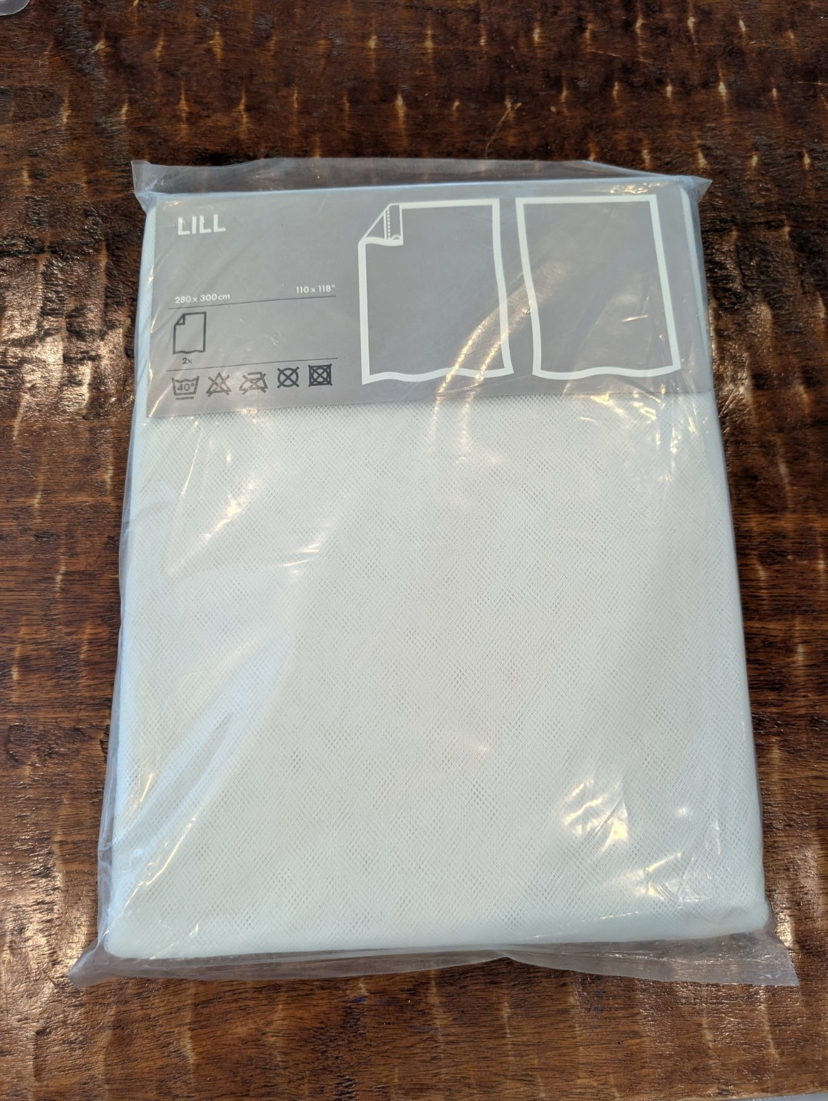 Lot Of 3 IKEA 100.702.62 Lill Sheer White Curtains 2 Panels Each 110” x 118”