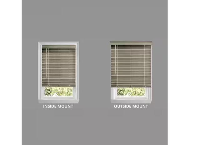 Home Decorators Driftwood Gray Cordless Faux Wood Blinds 35×64 2.5in Slats
