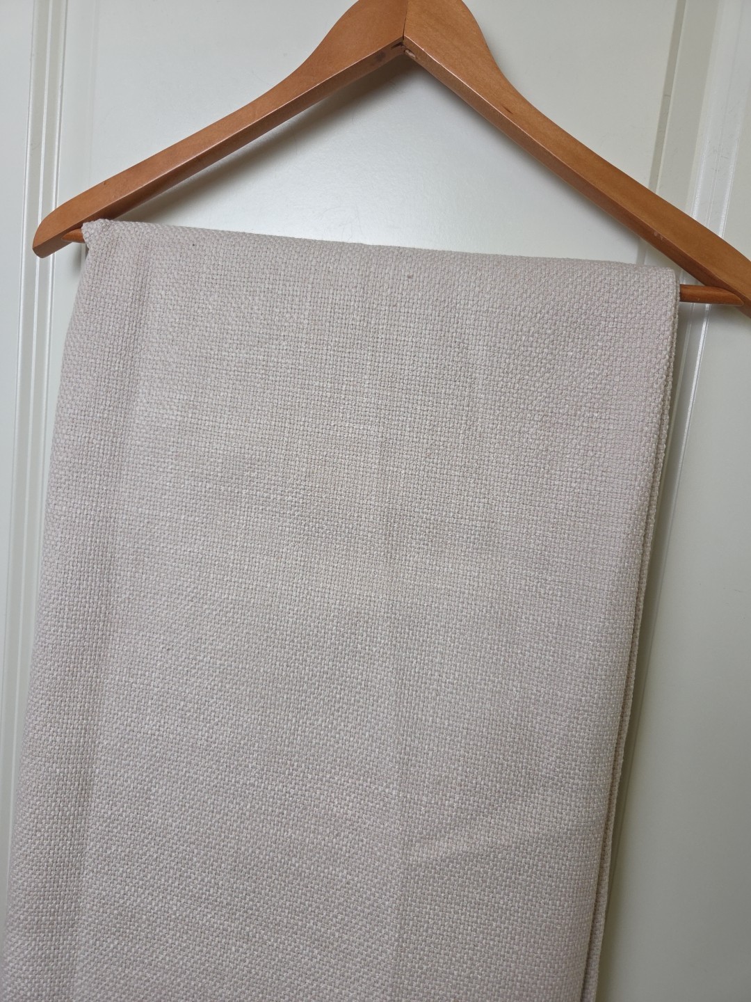 2 Ballard Designs Textured Linen Blend Lined Drapery Curtain Panels Ivory 53×84