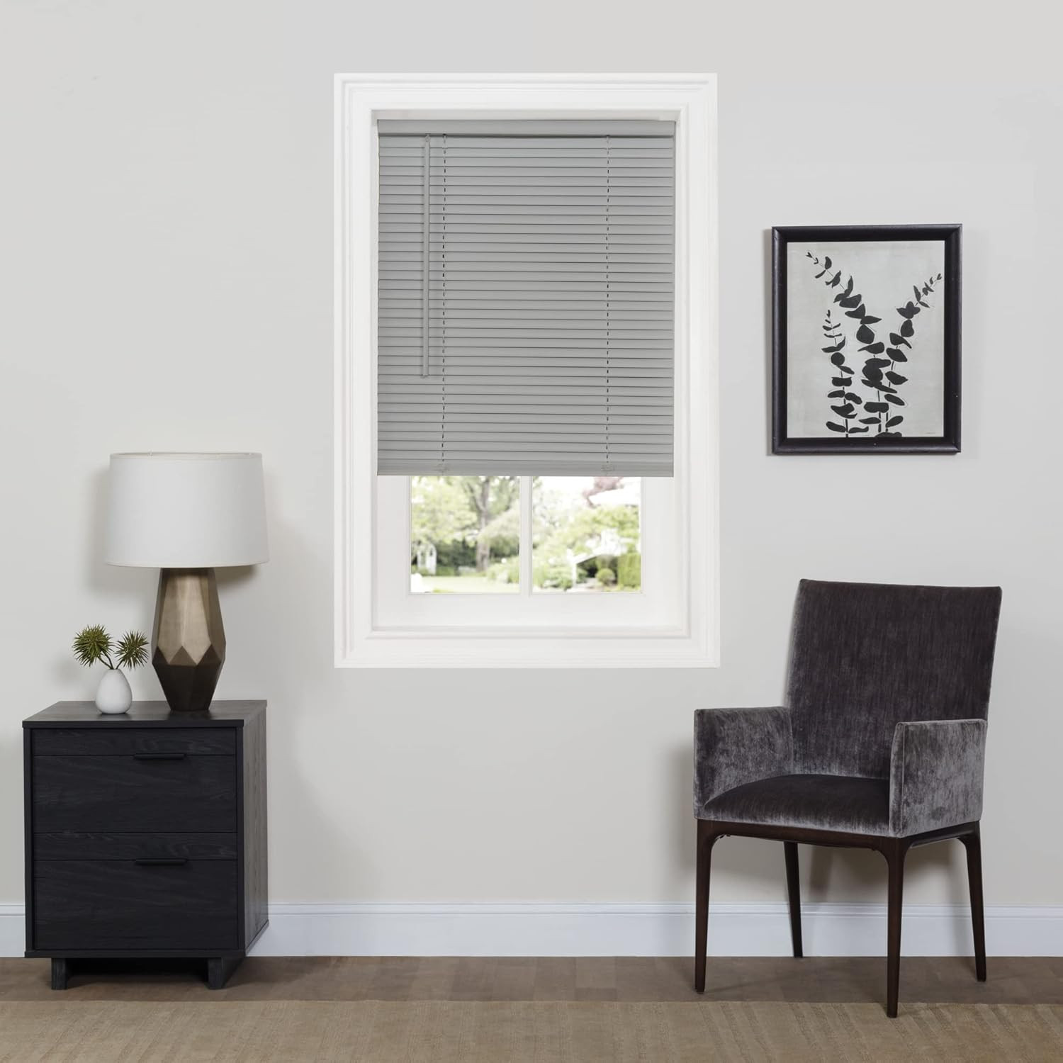 Cordless Room Darkening Mini Blind – 30 Inch Width, 64 Inch Length, 1″ Slat Size
