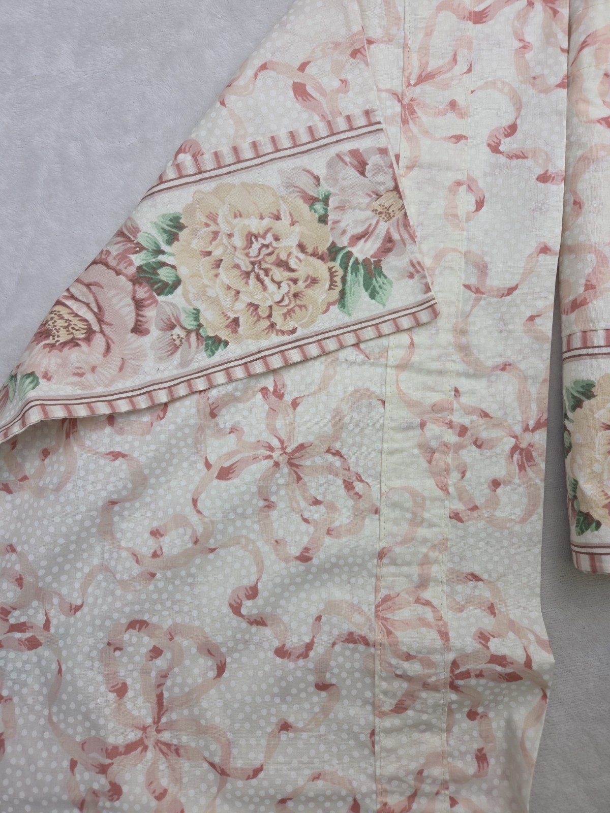 Vintage 80 90s Cottagecore Grandmillennial Floral Valances Dots Romantic Set