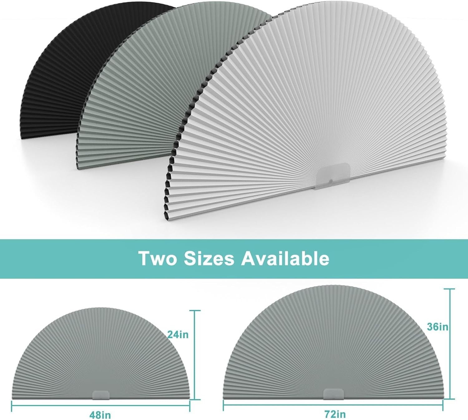 Blackout Cellular Shades Window Coverings for Arches 24 Inch Radius No Drill