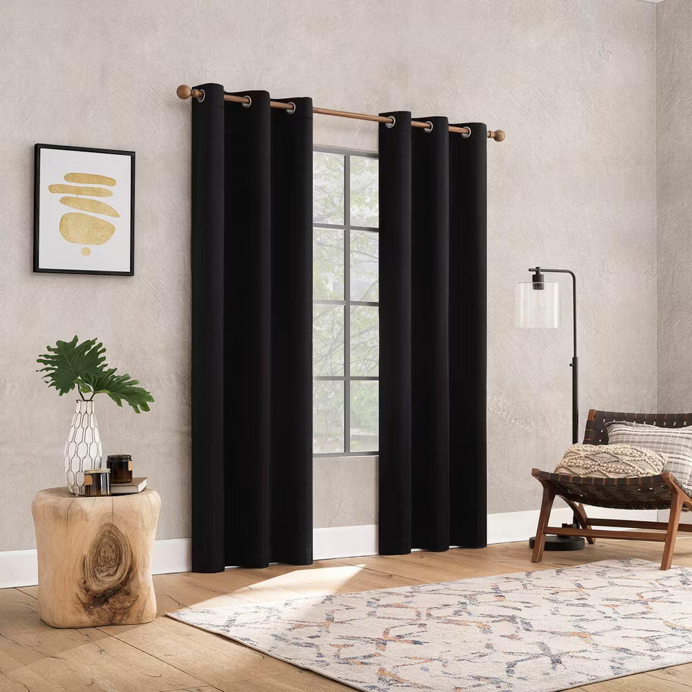 40″x84″ Sun Zero Brighton Velvet 100% Blackout Grommet Curtain Panel