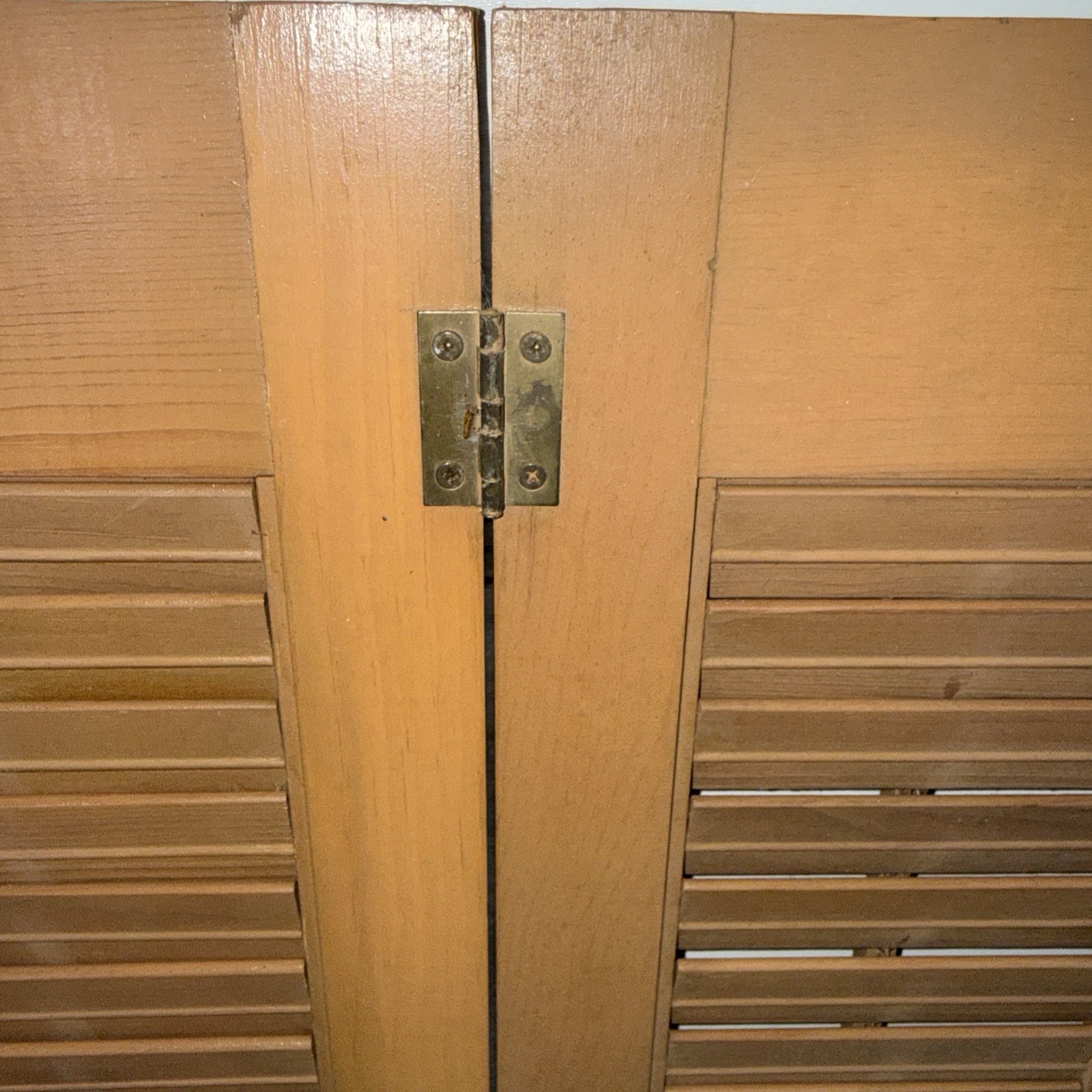Wooden Shutters For Interior Use 31 1/2 X 26 1/2 Painted Light Brown
