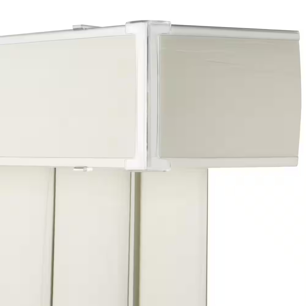 Alabaster Cordless Room Darkening Vertical Blinds for Sliding Doors Kit with 3.5