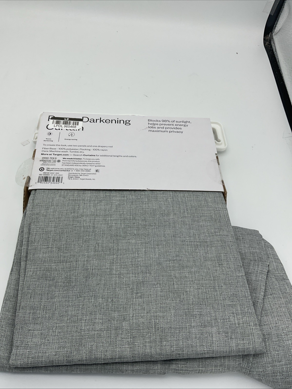Room Essentials Room Darkening Curtain 63” Gray
