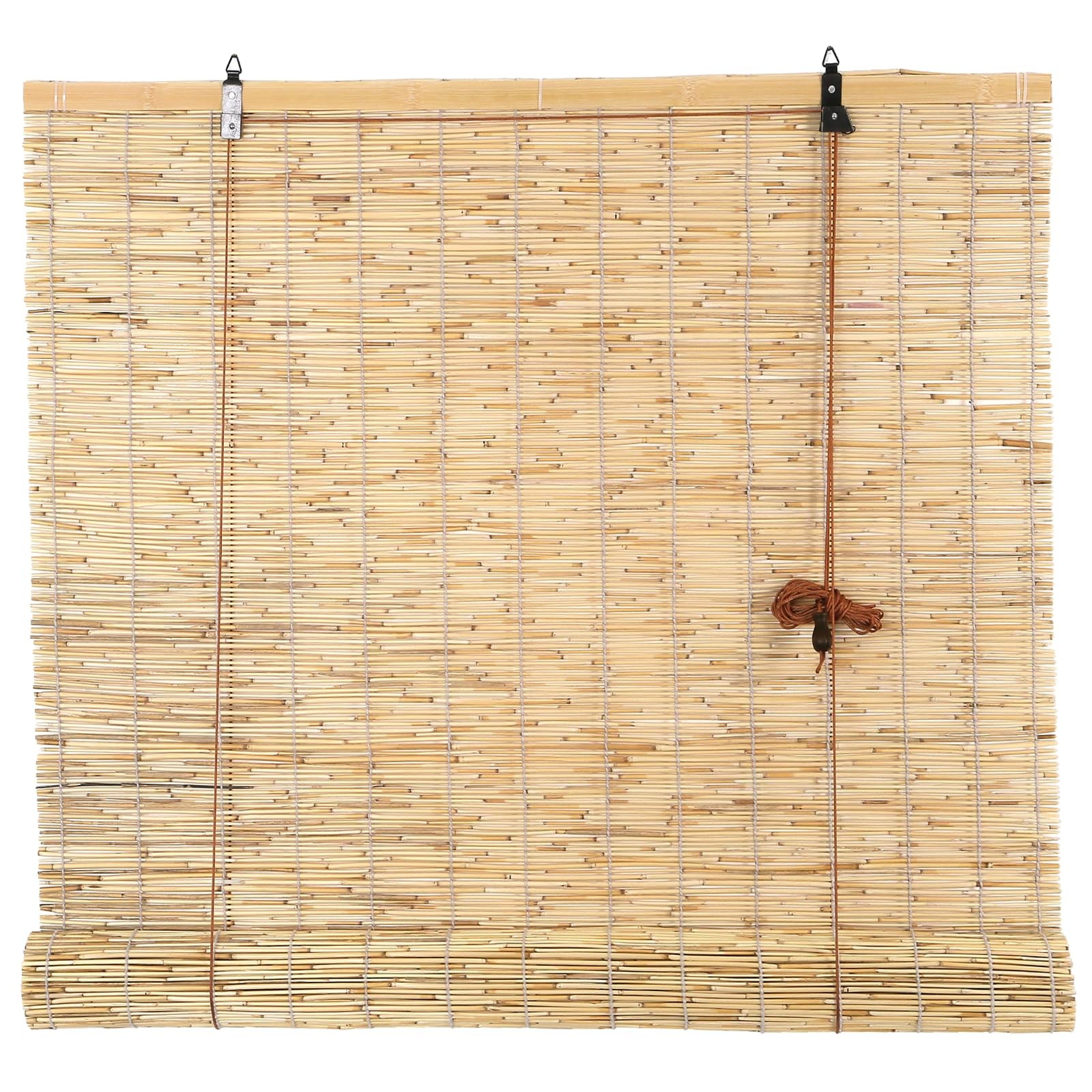 Reed Roller Blinds – Waterproof, Breathable, Easy Install, 72″x72″ Sun Shade
