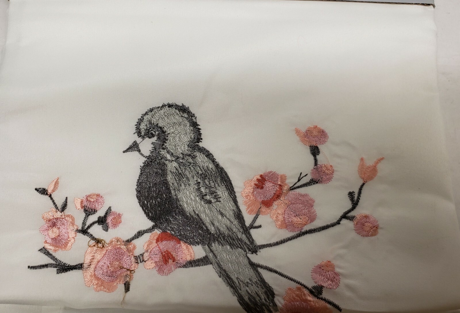 3pc Embroidered Kitchen Curtains Set:2 Tiers (28″x36″) & Valance(56″x15″)BIRD,RH